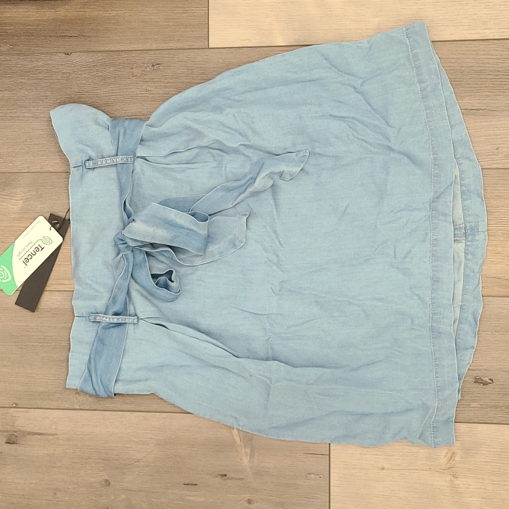 Chambray paperbag skirt